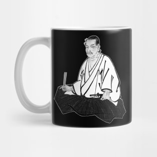 Miyamoto Musashi Black and White Cropped Artwork Mug